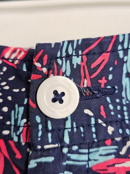 LILLY PULITZER The Callahan Shorts SPARKS FLY BLUE WHITE PINK size 00 Cotton - Picture 4 of 12